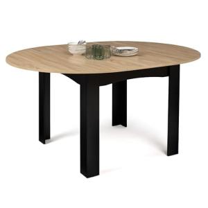 IDMarket Dona – Mesa de comedor extensible redonda para 4-6…