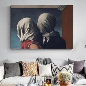 Reproducciones de pinturas en lienzo de Los amantes de René…