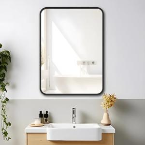 MIQU Espejo de baño de 70 x 50 cm, espejo de pared grande,…