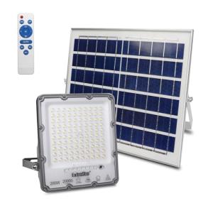 EXTRASTAR Foco Proyector LED Solar 200W con Mando a Distanc…