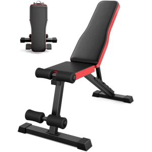 Rockvale Banco de pesas ajustable, Banco de musculación ple…