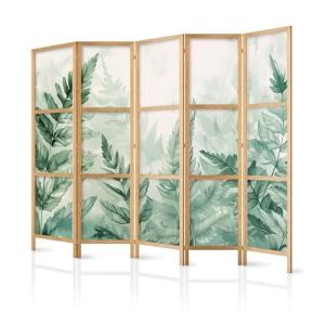 murando - Biombo XXL Hojas Verdes 225x172 cm 5 Paneles biom…
