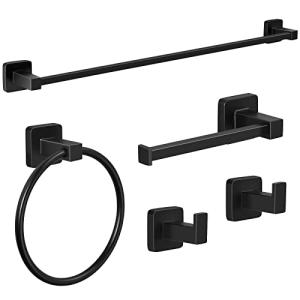 JiGiU 5 Piezas Toalleros Baño 60cm Juego de Toallero de Bañ…