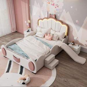 140 x 200 cm Cama infantil con mariposas LED que cambian de…
