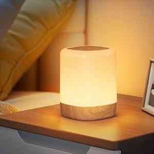 NIBSHOOM Lamparas Mesita Noche, Luz Bebe USB Recargable, Tá…