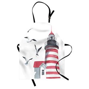 ABAKUHAUS Faro Delantal de Cocina, Faro y Gaviotas en la Pl…