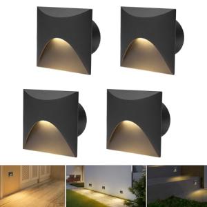 Arotelicht 4 unidades 3W LED Luz para escaleras Blanco cáli…