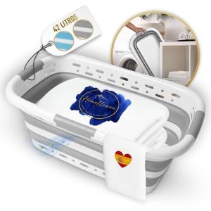 Homellence® Cesta Plegable para Ropa Limpia y Sucia 42L - C…