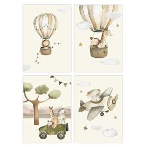 YunBey Juego de 4 Laminas Infantiles Cuadros Infantiles de…