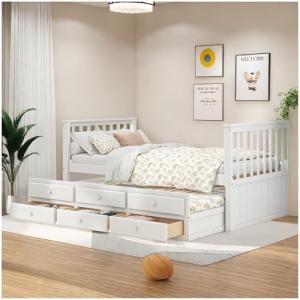 Racxily Cama Infantil con Cama Nido 90 x 200 cm (90 x 190 c…