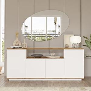 Vep Home Aparador con 4 Puertas y Estantes - Diseño Moderno…