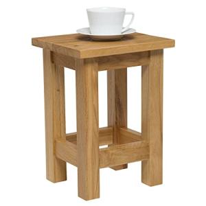 Mesa auxiliar de roble macizo, pequeña y delgada de madera…