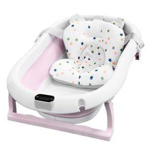 ALMAR Baby Bañera Plegable Bebé Rosa Palo con Termómetro Co…