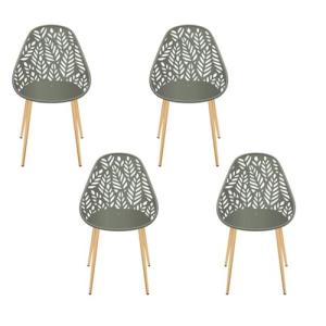 HOME DECO FACTORY, HDO0333, Juego de 4 sillas Lucena Olive,…