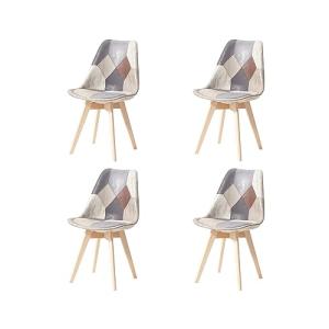 GrandCA HOME Pack de 4 Sillas de Comedor Escandinavas con C…