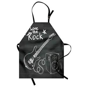 ABAKUHAUS Guitarra Delantal de Cocina, Ama La Música Rock B…
