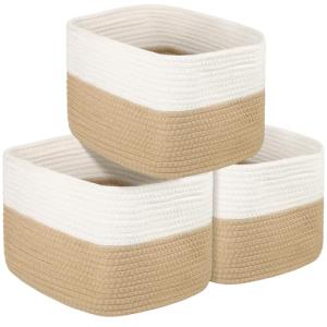 Aevcvok Juego de 3 Cestas Almacenaje,Cestas Tejidas de Algo…