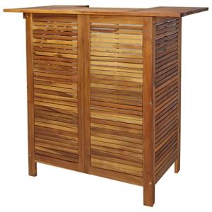 vidaXL Acacia Mesa Alta Bar Estantes Madera Mueble Bebidas…