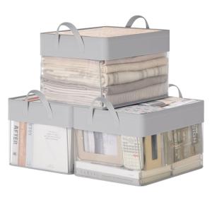 SONGMICS Juego de 3 Cajas de Almacenaje, Cesta Mediana, Caj…