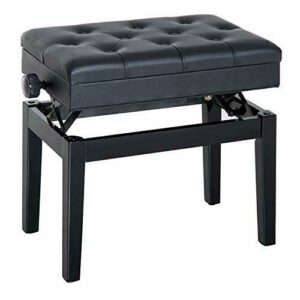 HOMCOM Banco de Piano Taburete Piano con Espacio de Almacen…