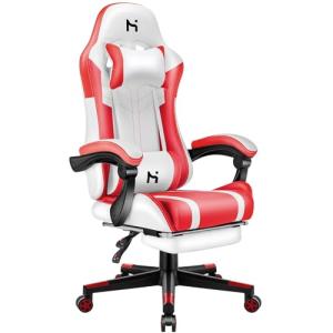 HLFURNIEU Silla Gaming, Sillón Gamer Altura Ajustable, Sill…