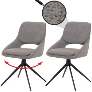 Mendler HWC-N73 - Juego de 2 sillas de comedor giratorias (…