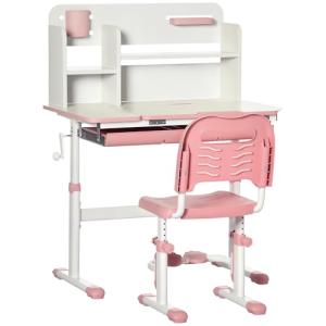 HOMCOM Juego de Escritorio y Silla para Ninos de  3 Anos co…