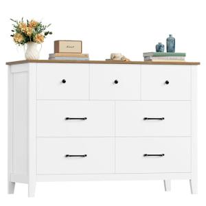 HOCSOK Cómoda Dormitorio, Cómoda con 7 Cajones, Mueble Alma…