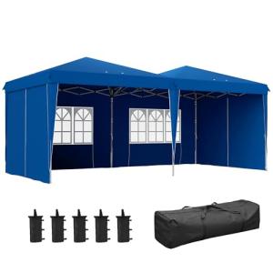 Outsunny Carpa Plegable 6x3 m Cenador de Jardín con Altura…