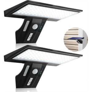 JESLED Luz Solar Exterior, 2 Paquete 90 LED, Foco Potente c…
