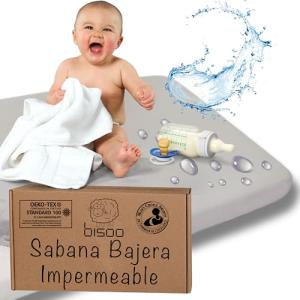 Bisoo Sabanas Capazo Bebe 35x75 cm - Sabanas Bajeras Imperm…