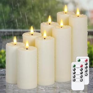 Zevanor Velas LED de pilar sin llama impermeables de 5,5cm…