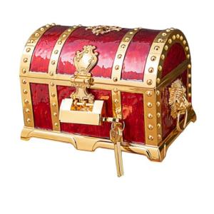 Hemobllo Joyero Vintage con Cerradura Cofre de Aleación de…