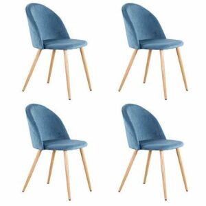 BenyLed Juego de 4 Sillas de Comedor Tapizadas Laterales co…