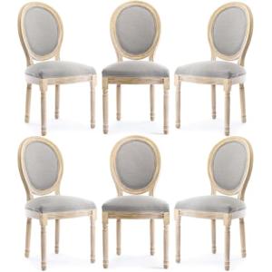 HomeMiYN Medaillon - Silla de Comedor de Estilo Louis-XVI d…