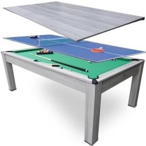 DEVESSPORT - Mesa de Billar y Ping Pong Convertible 3 en 1…