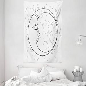 ABAKUHAUS Media Luna Tapiz de Pared y Cubrecama Suave, El s…
