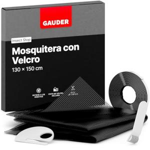 GAUDER Mosquitera Ventana (130 x 150 cm | negro) de Fibra d…
