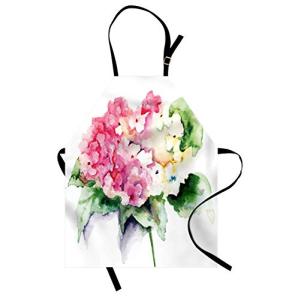 ABAKUHAUS Floral Delantal de Cocina, Hortensia Ramo De Flor…