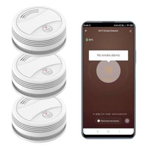 XNY WiFi Detector de Humo con Batería, Alarma Incendios Hog…