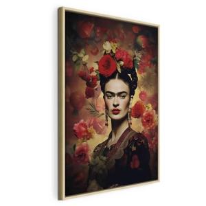 murando - Cuadro con Marco Natural Frida Kahlo 60x90 cm 1 P…