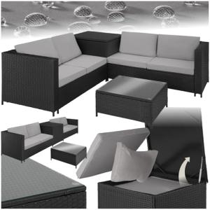 TecTake® Conjunto Jardín de Ratán Combinable con Cojines de…