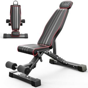 YOLEO Banco de pesas ajustable, banco de entrenamiento pleg…
