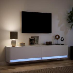 IKAYAA Mueble TV Suspendido con iluminación LED 180x31x38 c…