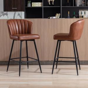 chairus Taburetes de Bar PU Cuero Juego de 2 Sillas Barra A…