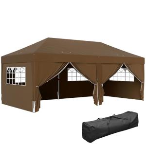 Outsunny Carpa Plegable Gazebo 6x3 m Cenador Plegable con 6…