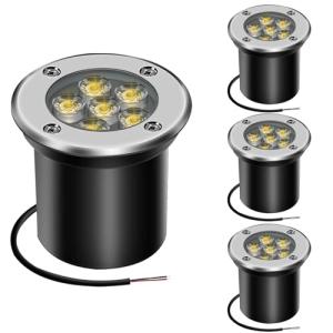 AHOTSUK 4PCS 6W LED Foco Empotrable de Suelo al Aire Libre,…
