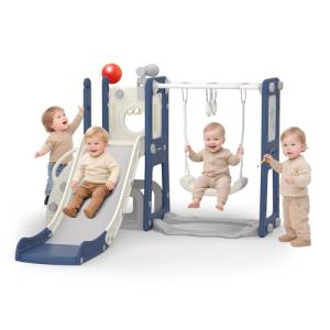 Hominewti Tobogán Infantil 8 en 1 con Columpio, Estructura…