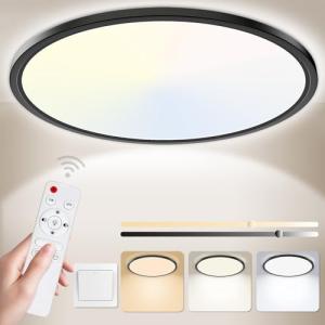 Yexati Plafon LED Techo Regulable, 24W 3200LM Delgada Lampa…
