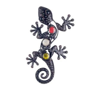 BY SIGRIS Signes Grimalt Lagarto Decorativo Negro de Metal…